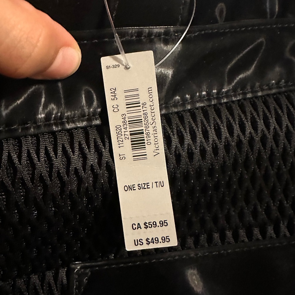 Victoria's Secret Sleek Black Mesh Tote